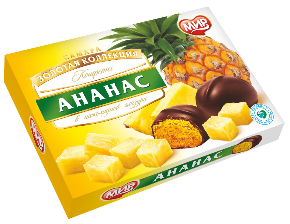  КФ МИР Ананас в шоколадной глазури 160г в Апшеронске