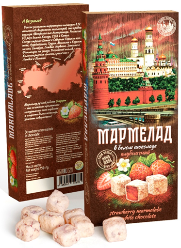  Сладарт Мармелад Клубничный в белом шоколаде, 150г   в Апшеронске